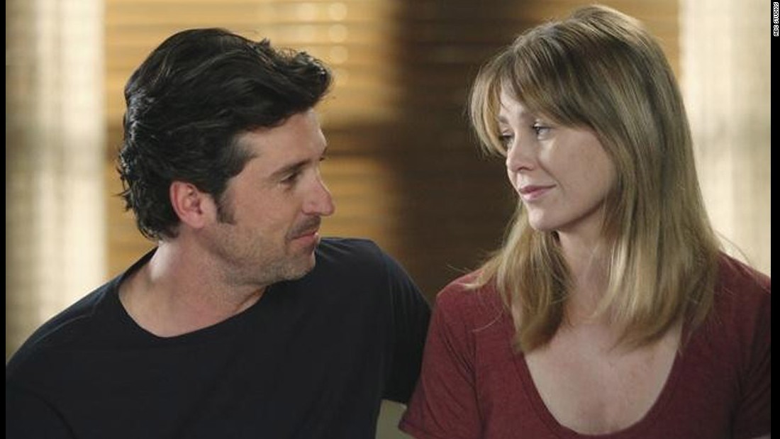 Here&#39;s a still of Dempsey and Ellen Pompeo in &quot;Grey&#39;s Anatomy.&quot; But Dempsey is no longer &quot;Dr McDreamy&quot; -- he was killed off in a car accident last season.