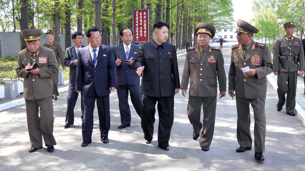 Kim inspects a military factory in this undated picture released by the KCNA in May 2013.