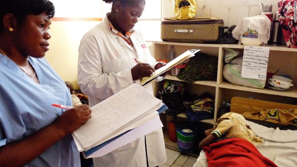 Dr. Cathy Furaha, the only female fistula surgeon in the Democratic Republic of Congo, tells a patient her operation was a success.
