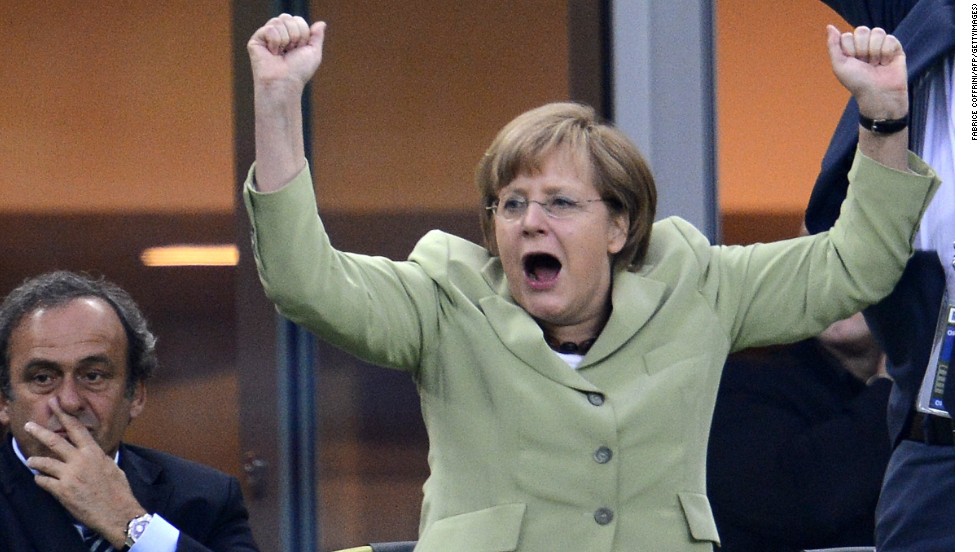 German Chancellor Angela Merkel is a huge football fan and will be a keen spectator at the Champions League final.