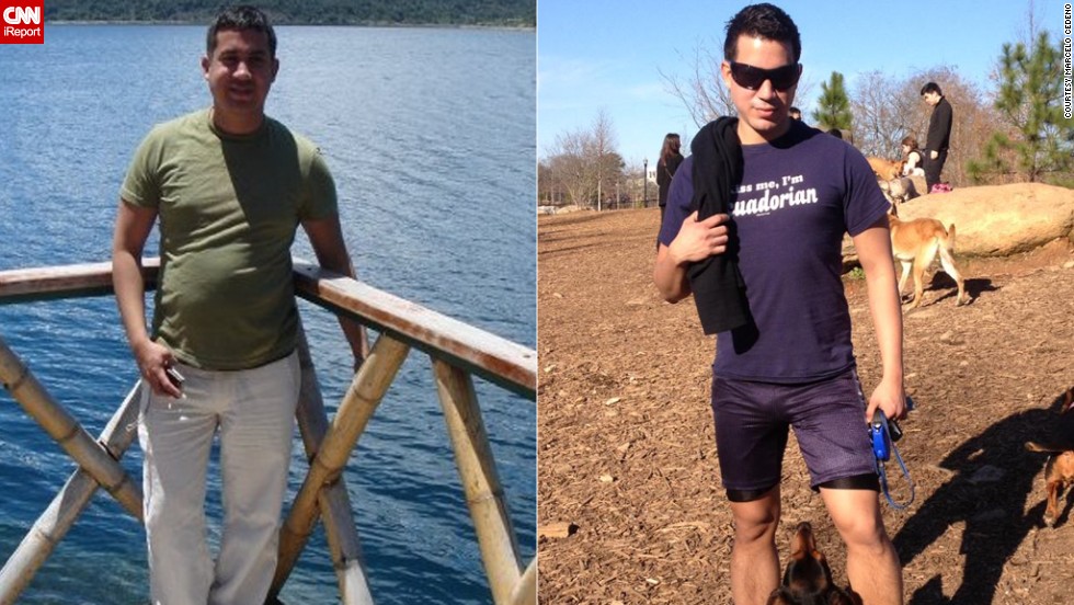 Marcelo Cedeno &lt;a href=&quot;http://ireport.cnn.com/docs/DOC-967649&quot;&gt;lost more than 50 pounds&lt;/a&gt; after a friend told him he was &quot;unconciously hurting himself&quot; with his unhealthy eating habits. Cedeno started working out for an hour a day and made smarter food choices to drop the weight. 