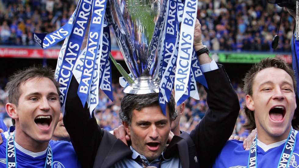 Mourinho left Porto after their European success and first joined Chelsea in June 2004, declaring at his inaugural press conference: &quot;I am a special one.&quot; He led the club to their first English league title in over 50 years in his first season at Stamford Bridge. Frank Lampard (L) and John Terry were two of his most trusted players. He left in September 2007 after winning five major trophies.