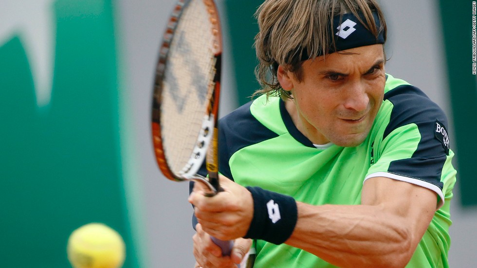 Spain&#39;s David Ferrer returns to his countryman Feliciano Lopez on May 31.