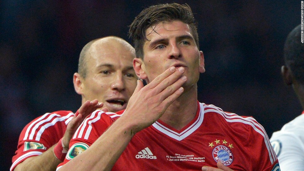 Striker Mario Gomez made the most of a rare starting chance as he scored two second-half goals, but the Germany international is expected to be sold when new coach Pep Guardiola takes over from Heynckes. 
