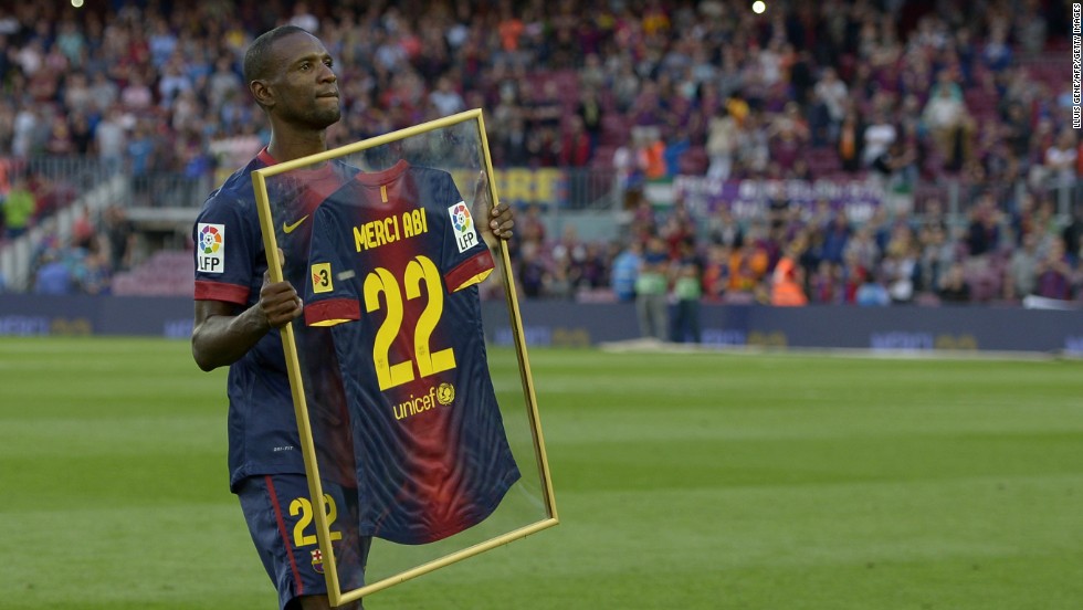 Barcelona said farewell to French defender Eric Abidal, who made his final appearance in the 4-1 win over Malaga, having been told he will be released despite returning following a liver transplant. 