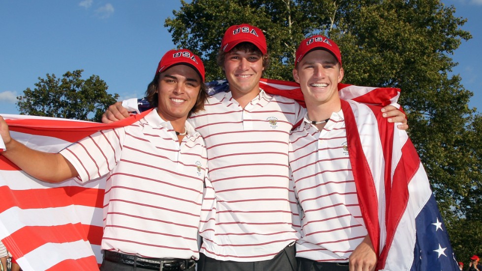 Leading PGA Tour professional Rickie Fowler (left) was among the victorious American Walker Cup team which beat Great Britain and Northern Ireland in the last major event to be staged at Merion in 2009. 