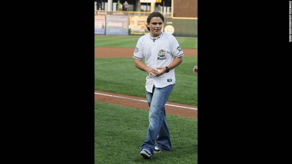 Prince Michael Joseph Jackson Jr. attends a baseball game in August 2012 during a visit to his late father&#39;s hometown of Gary, Indiana.