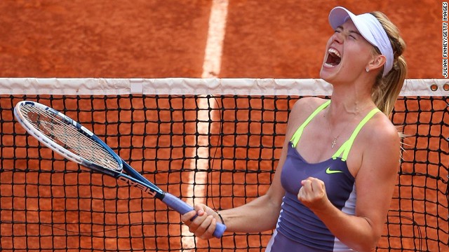 Russia&#39;s Maria Sharapova will defend her French Open title in the final against Serena Williams