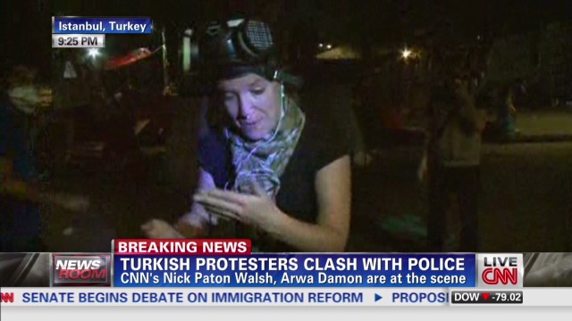 CNN reporters in midst of protests