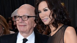 Rupert Murdoch and wife Wendy Murdoch at the 2013 Oscars.