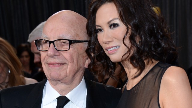 Rupert Murdoch ve eşi Wendy Murdoch, 2013 Oscar'larında.