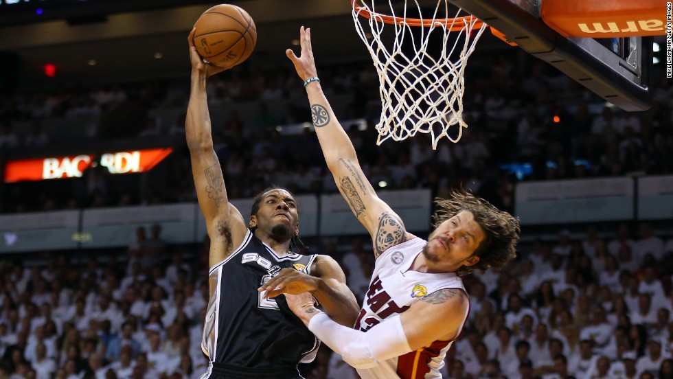 Leonard was named MVP of the 2014 finals for the San Antonio Spurs when he was tasked with guarding LeBron James, while averaging 17.8 points on 11-19 3-point shooting. Still only 24,  Leonard will anchor the Spurs long after the &quot;Big Three&quot; of Tim Duncan, Tony Parker and Manu Ginobili have retired. 