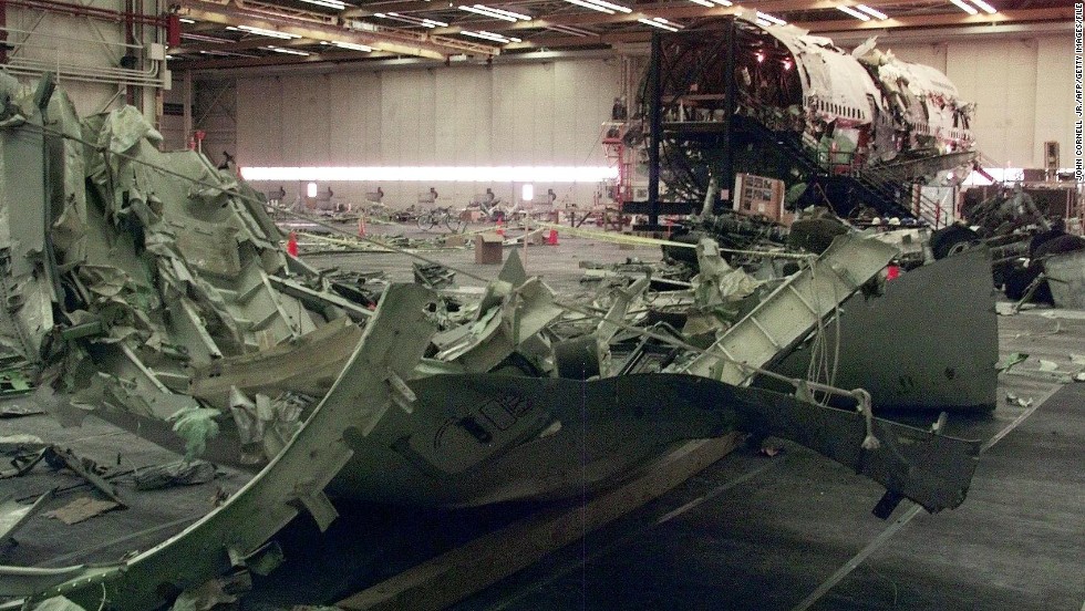 TWA Flight 800 wreckage to be scanned, scrapped