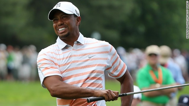 World No. 1 Tiger Woods first picked up a left elbow injury at the Players Championship last month.