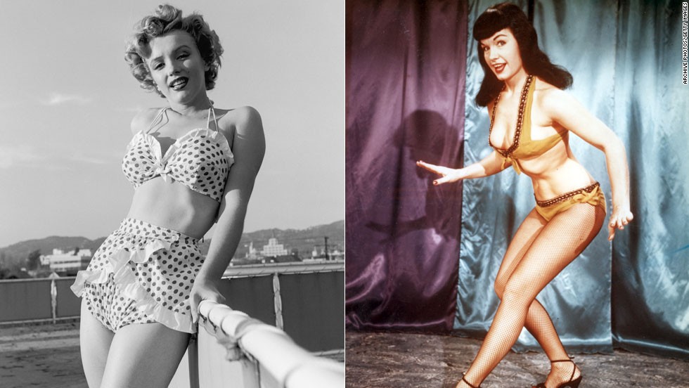 Bathing suits through the years. 