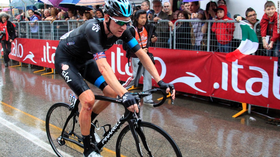 The Giro was dogged by poor weather which led to Wiggins developing a chest infection that ruled him out of the competition.