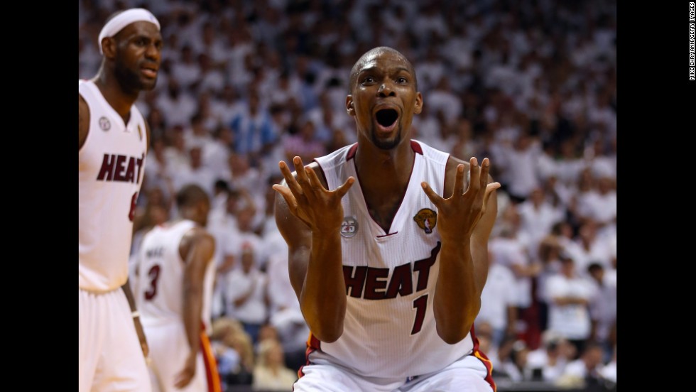 The Miami Heat&#39;s starting center on the 2012 and 2013 NBA championship runs was diagnosed with career-threatening  blood clots in his lungs that sat him out for the entire second half of last season. Thankfully, Bosh made a full recovery -- but had he been forced to retire, the Heat would have been on the hook for the remaining $98 million on his contract. 