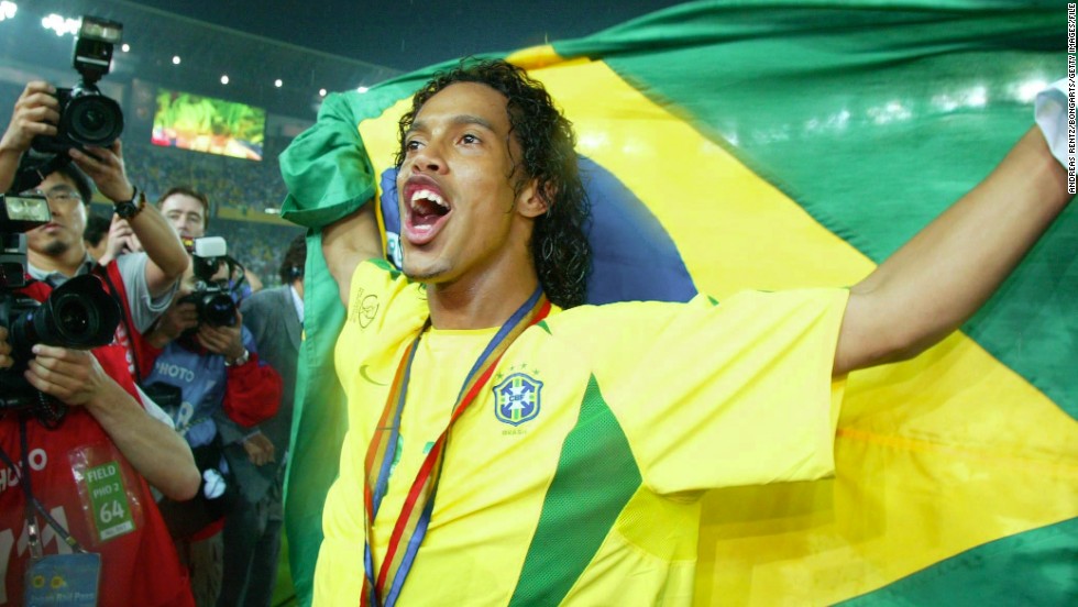 While Ronaldo was the star man in Japan and South Korea, he was ably supported by flamboyant playmaker Ronaldinho. Ronaldinho&#39;s performance in the World Cup earned him a move to Barcelona in 2003, where he went on to win the European Champions League in 2006. He was twice named FIFA World Player of the Year.