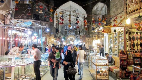 The Bazar-e Bozorg, off the north end of Imam Square in Isfahan, is among Iran's most popular markets.