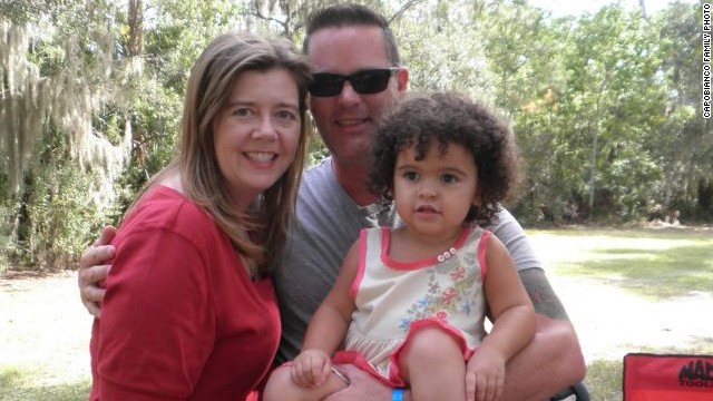 Matt and Melanie Capobianco of North Charleston, with their adopted daughter Veronica. 