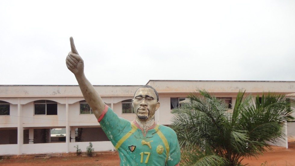Back in Cameroon, the $10 million sports complex Foe started is in need of repair -- even the statue of the great midfielder. 