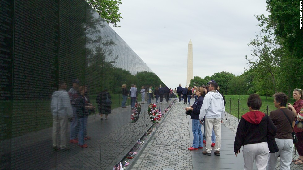 The Vietnam Veterans Memorial on the National Mall in Washington. 