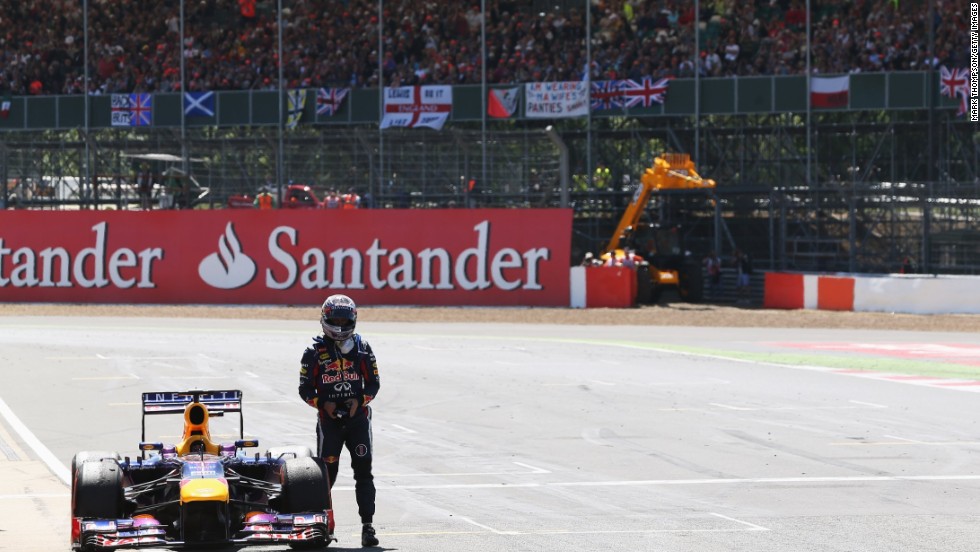 Championship leader Sebastian Vettel had looked set for victory but had to retire with gearbox problems.