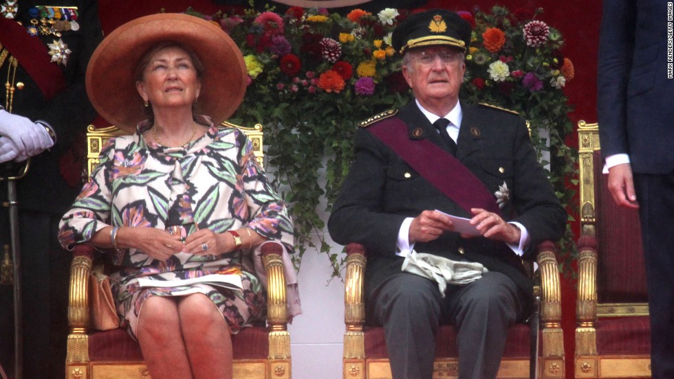 Queen Paola and King Albert II attend the National Day Parade at Place des Palais on July 21, 2011 in Brussels.