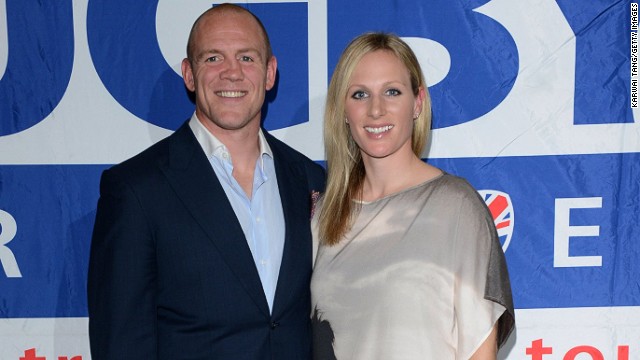 Zara Tindall (pictured with husband Mike) is a granddaughter of Queen Elizabeth II.