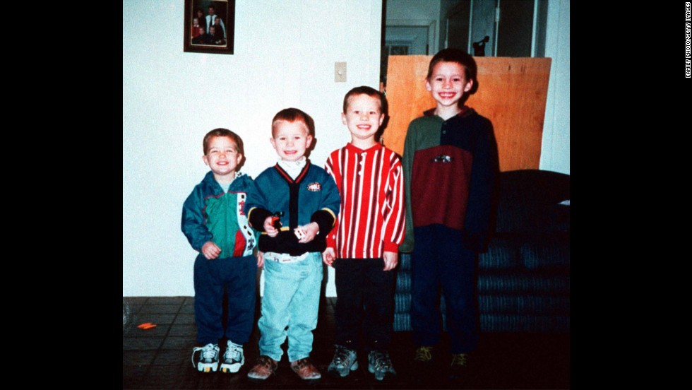 A family photo shows four of the Yates children: from left, Luke, Paul, John and Noah.