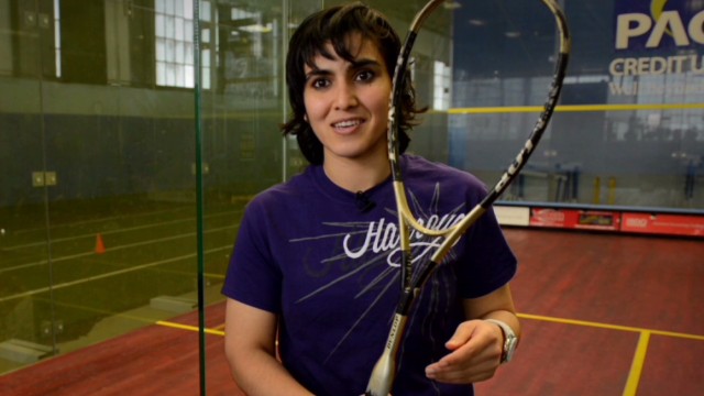 Female squash player fights for freedom