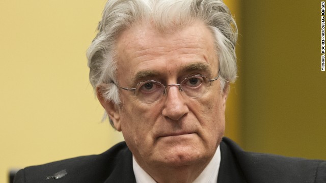 Radovan Karadzic appears at the International Criminal Tribunal for Former Yugoslavia in The Hague on July 11.
