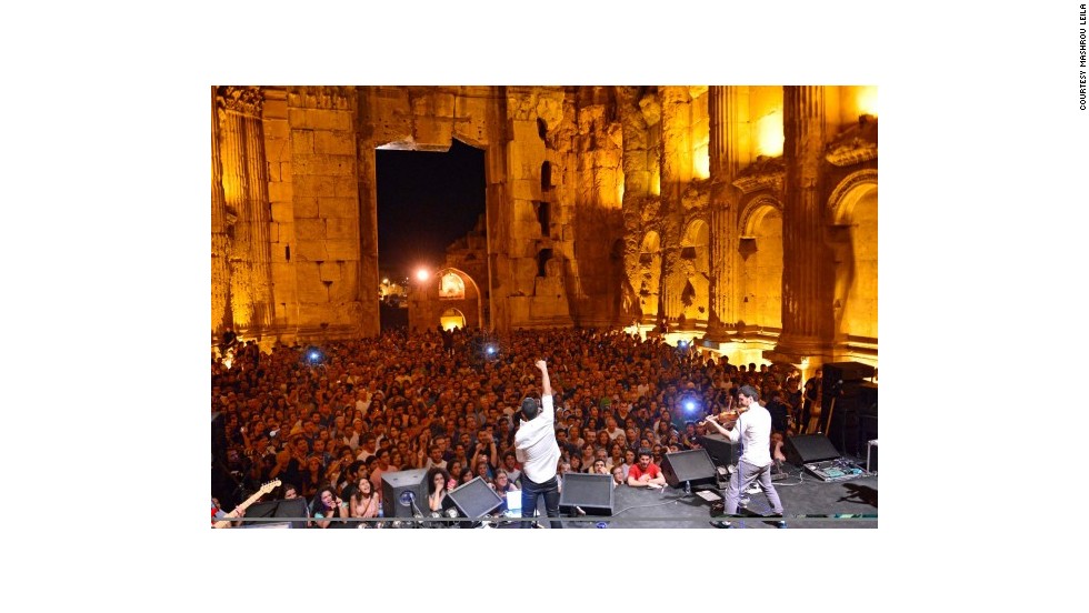 Mashrou' Leila performs at the Baalbek International Festival in Lebanon in 2013. 