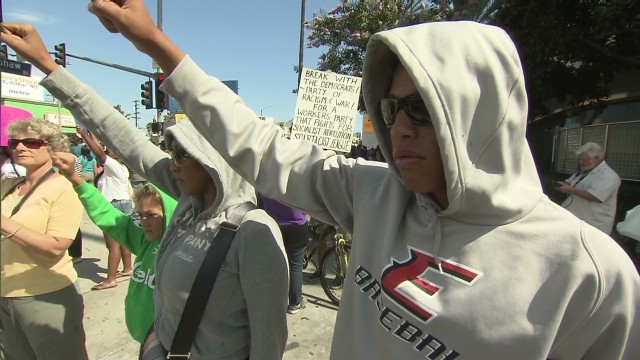 Trayvon Martin supporters take to the streets