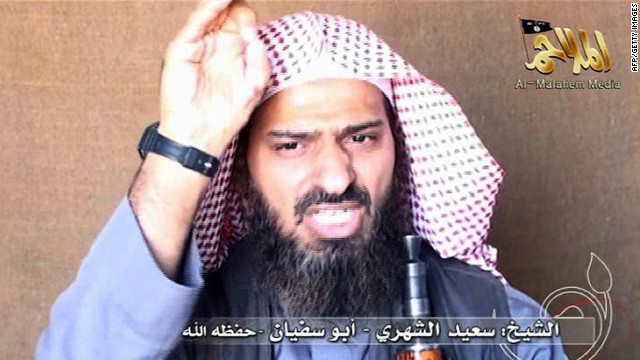 A screen shot of a video shows al Qaeda&#39;s No. 2 man in Yemen Said al-Shihri on October 6, 2010.