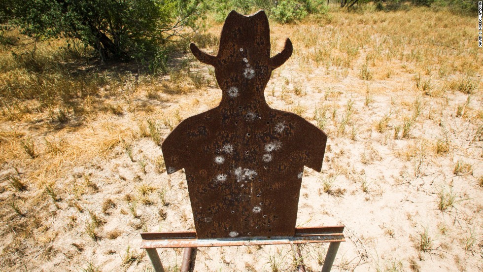 A gun range target on the El Tule Ranch.