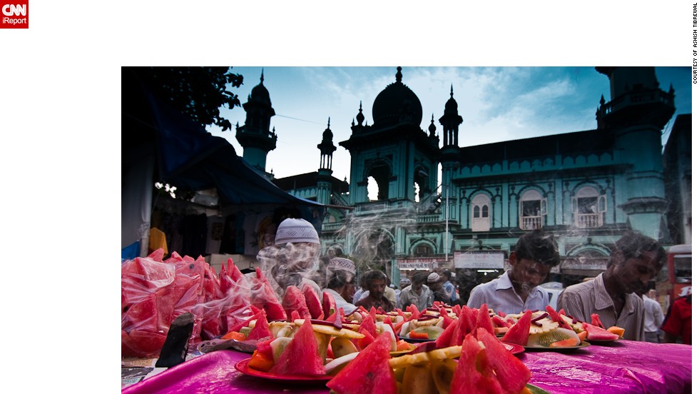 This &lt;a href=&quot;http://ireport.cnn.com/docs/DOC-1010318&quot; target=&quot;_blank&quot;&gt;colorful feast&lt;/a&gt; of a photo was taken by Ashish Tibrewal in his native Mumbai, India, during Eid in 2009. &quot;Being a Hindu, I do not celebrate Eid myself but I visit my Muslim friends to greet them on Eid, and it&#39;s a great symbol of peace and brotherhood between different religions,&quot; he said. 