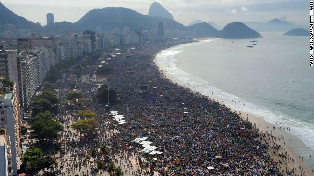 Bikini Clad Worshippers Attend Rio Mass Cnn Video