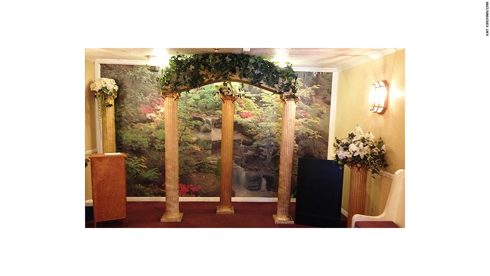A view of the side chapel at A Little White Wedding Chapel.