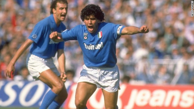 Diego Maradona moved to Napoli from Barcelona in 1984 for a world-record fee of $10.5 million.