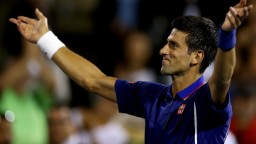 130807105503 djokovic tease hp video Dancing Djokovic eases into third round at Rogers Cup