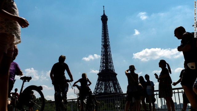 (File) The Eiffel Tower in Paris was evacuated and closed for two hours Friday afternoon over an apparent security concern.