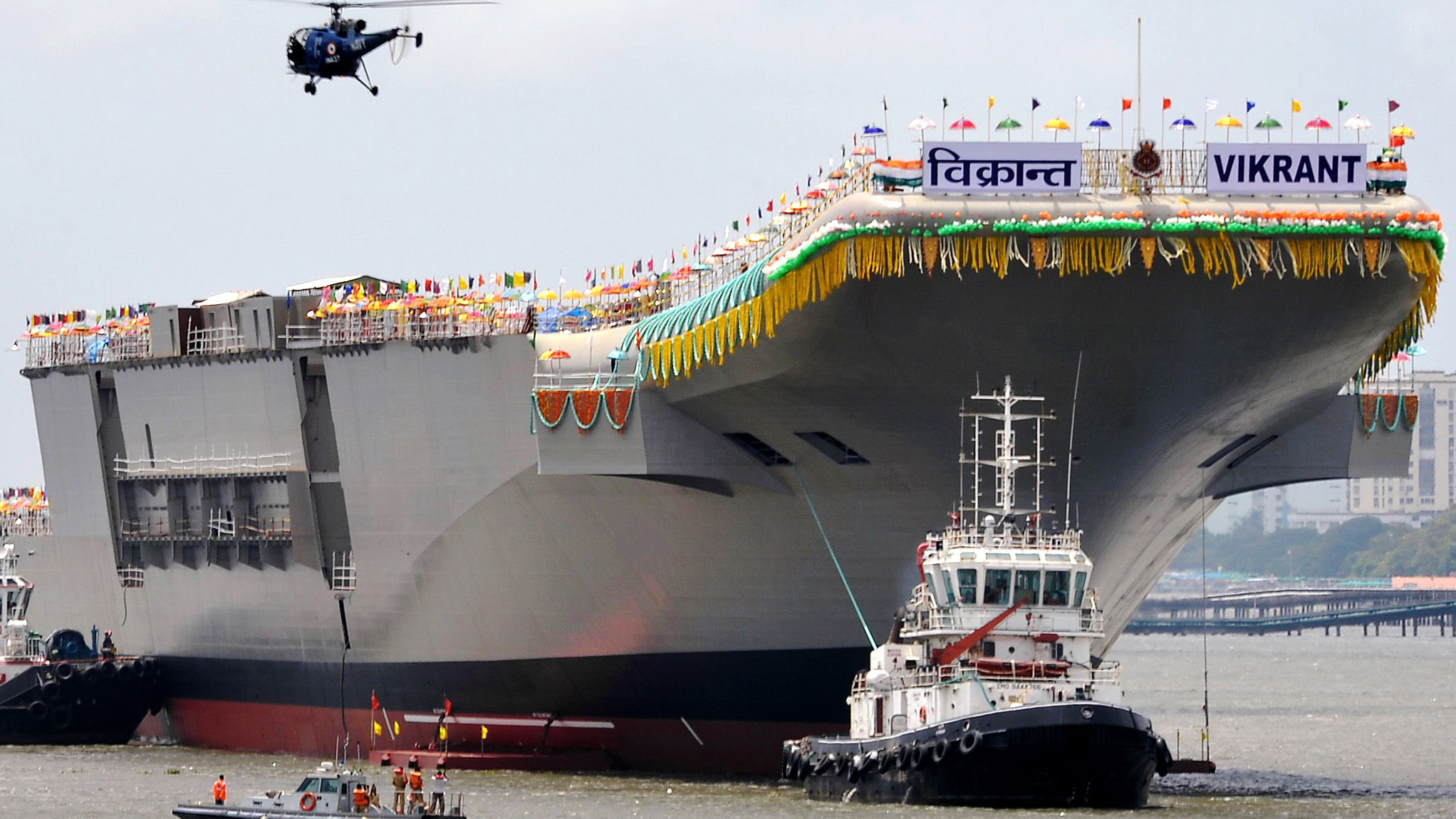 India launches aircraft carrier INS Vikrant