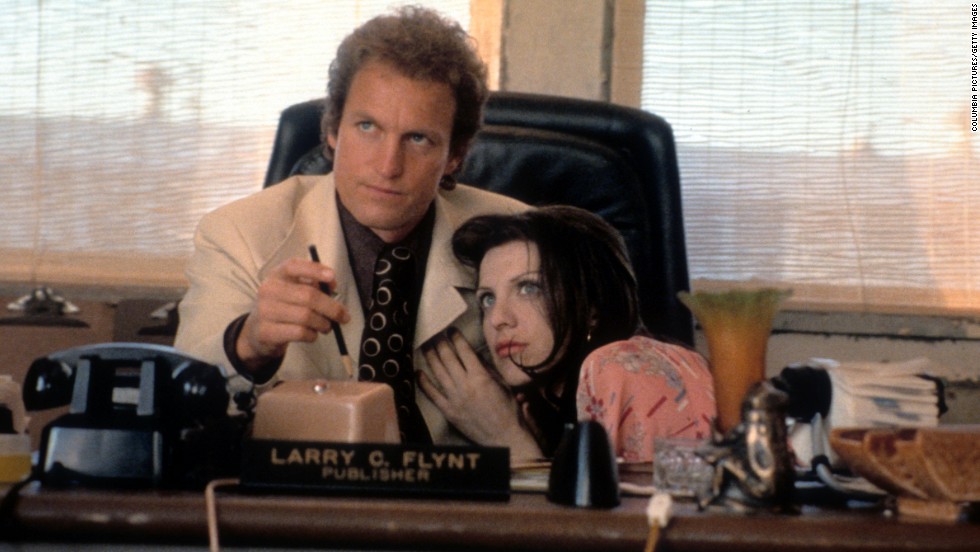 Woody Harrelson and Courtney Love star in the 1996 film &quot;The People vs. Larry Flynt&quot; about the founder of Hustler magazine.