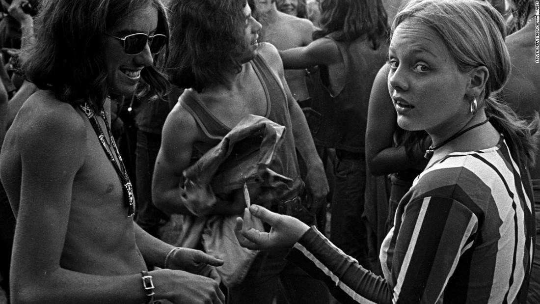 People share a joint during a 1969 concert in Portland, Oregon. In 1973, Oregon became the first state to decriminalize cannabis.