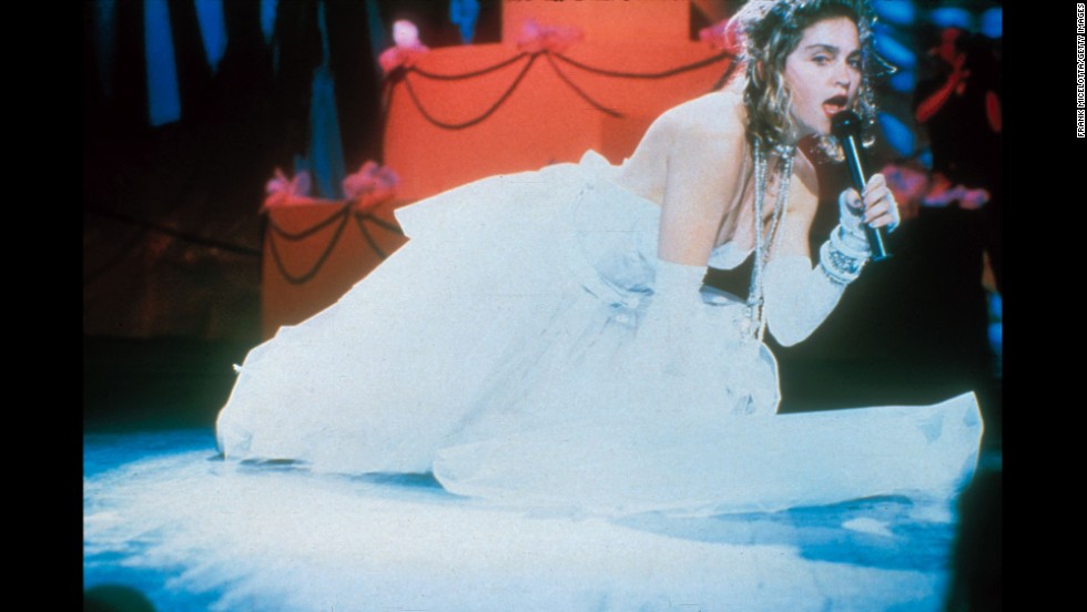 During the first MTV Video Music Awards in 1984, Madonna set the bar with her performance of &quot;Like a Virgin&quot; in a low-cut wedding gown. 