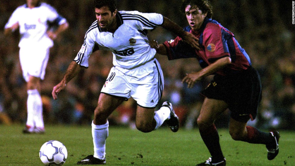 In arguably his boldest transfer move, Real Madrid president Florentino Perez broke the world transfer record to sign Luis Figo from archrivals Barcelona in 2000. The capture of Figo ushered in the era of the &quot;Galacticos&quot; and was symptomatic of the high spending which has characterized both of Perez&#39;s terms as Real president.