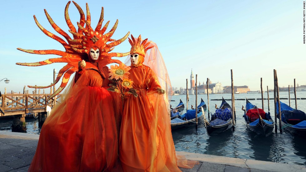 The Venice Carnival is famous for the elaborate masks worn by the city&#39;s revelers. The festival, which supposedly has its origins in the 12th century, attracts nearly 3 million visitors each year. 
