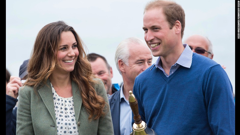 Kate and Prince William start the Ring O&#39;Fire Anglesey Costal Ultra Marathon In Holyhead, Wales, on Friday, August 30. It was Kate&#39;s first public appearance since the birth of Prince George. 