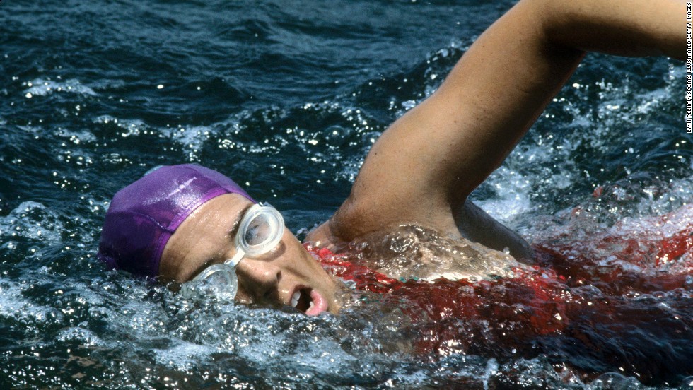Diana Nyad swims along Florida&#39;s Gold Coast in July 1978. On her fifth attempt, Nyad, now 64, became &lt;a href=&quot;http://www.cnn.com/2013/09/02/world/americas/diana-nyad-cuba-florida-swim/index.html&quot;&gt;the first person to swim the 103 miles from Cuba to Florida&lt;/a&gt; without a shark cage. The endurance swimmer achieved her lifelong ambition of conquering the Straits of Florida on Monday, September 2, after four earlier setbacks.